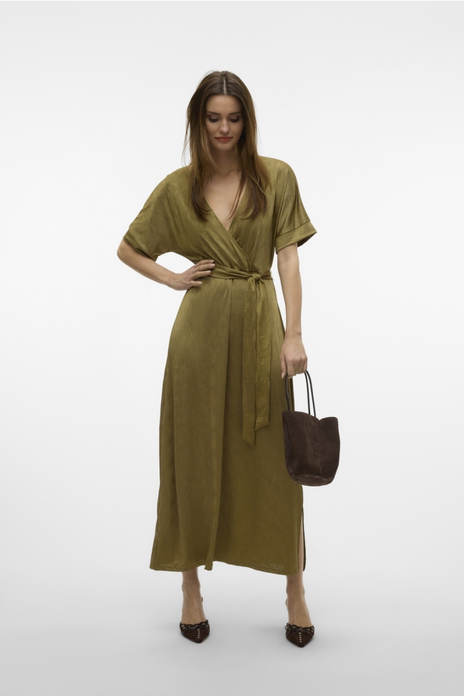 VMCABINA C/S V-NECK 7/8 DRESS JRS L 10329159 COTHIC OLIVE